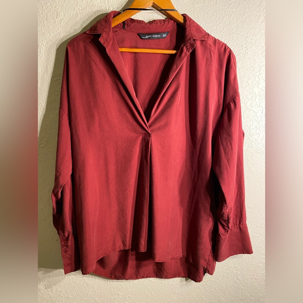 Zara Flowy Oversized Blouse XS